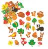 Pěnové samolepky – lesní zvířátka Woodland (100 ks)