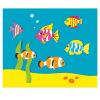 Pěnové samolepky tropické rybky (100)