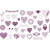 Razítka Stampo Scrap Srdíčka 35 ks