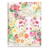 Nature Flowers kroužkový blok s boční spirálou A5 čtverečkovaný mix motivů