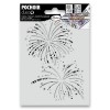Plastová šablona Pochoir Textile Ohňostroj