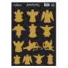 Zlatá nažehlovací nálepka 21x30 cm - andílci