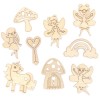 Dřevěné mini dekorace víly (72ks) AX912