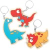 Dřevěné přívěšky na klíče k dokončení - dinosauři (10ks) AT671