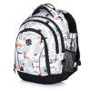 Studentský batoh Bagmaster Supernova 21 a White/Black/Orange/Green