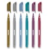 Popisovač Kores Style Brush Marker Metallic, 6 barev