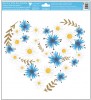 Okenní fólie s glitry kytky 33x30 cm 