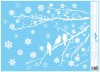 Okenní fólie s glitrem 42x30 cm, větve