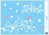 Okenní fólie s glitrem 42x30 cm, větve