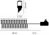 Osvětlení vánoční 18m-180 LED teplá bílá+5m přívodní kabel