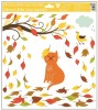 Okenní fólie 33x30 cm, podzimní zvířátka