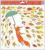 Okenní fólie 33x30 cm, podzimní zvířátka