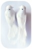 Ptáček na klipu 11 cm, 2 ks, bílý