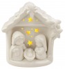 Betlém porcelánový bílý s LED osvětlením 12 cm