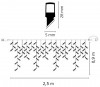 Osvětlení vánoční - nadstavitelný vodopád 2,5m-100 LED teplá bílá+ 5 cm přívodní kabel