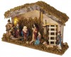 Osvětlení dřevěný betlém rozměr: 26,3 × 17 cm, 6 LED, teplá bílá