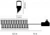 Osvětlení vánoční 12m-120 LED teplá bílá+5m přívodní kabel