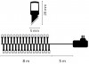 Osvětlení vánoční 8m-80 LED teplá bílá+5m přívodní kabel