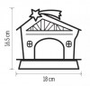 Dekorace betlém na postavení 18 x 16,5 cm, 4 LED, teplá bílá + časovač