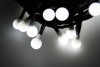 Osvětlení vánoční bílé kuličky 8m-80 LED+5m přívodní kabel