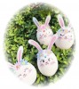 Sada k dekorování 4 ks vajíček - zajíčci 
