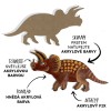 Dřevěný výřez k dekoraci Gomille, 29 x 15 cm – triceratops velký