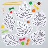 Dekorace listí - pískování (AX279) - 6ks
