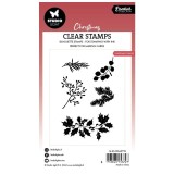 Gelová razítka Studio Light, 5 ks - Vánoční rostlinky