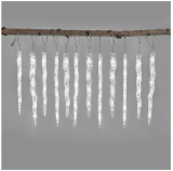 Rampouchy 12 ks svítící řetěz 3,6 m, 60 LED studená bílá