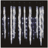 Rampouchy 12 ks svítící řetěz 3,6 m, 60 LED studená bílá