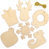 Dřevěné vánoční dekorace (AX464) 12ks