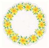 Papírové ubrousky, třívrstvé, kruhové O 32 cm, 12 ks