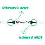 Akrylové popisovače Kores Kreative Markers - sada 12 barev