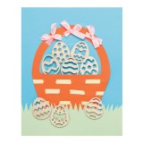 Dřevěné mini dekorace velikonoční vajíčka (AX917)