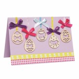 Dřevěné mini dekorace velikonoční vajíčka (AX917)