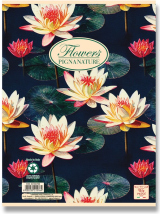 Nature Flowers kroužkový blok s boční spirálou A4 linkovaný mix motivů