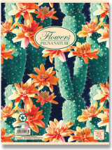 Nature Flowers kroužkový blok s boční spirálou A4 linkovaný mix motivů