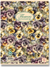 Nature Flowers kroužkový blok s boční spirálou A4 linkovaný mix motivů