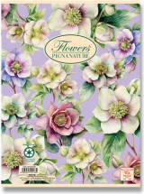 Nature Flowers kroužkový blok s boční spirálou A4 linkovaný mix motivů