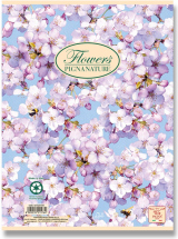 Nature Flowers kroužkový blok s boční spirálou A4 linkovaný mix motivů