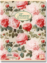 Nature Flowers kroužkový blok s boční spirálou A4 linkovaný mix motivů