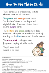 Telling the Time Flashcards for Ages 5-7
