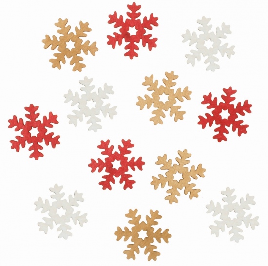 Dřevěné vločky 4 cm, 12 ks