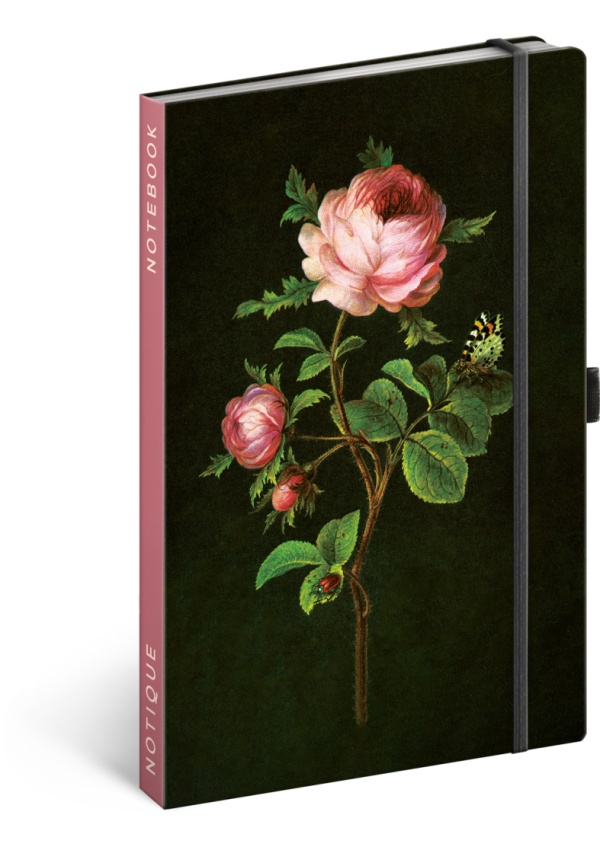 Notes Růže Kateřiny Winterové, linkovaný, 13 × 21 cm