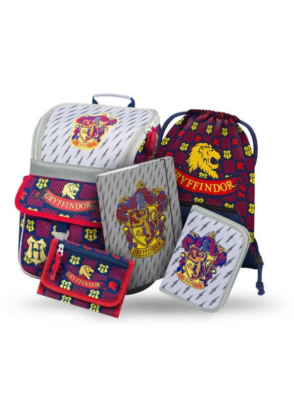 Baagl set 5 Zippy Harry Potter Nebelvír: aktovka, penál, sáček, desky, peněženka