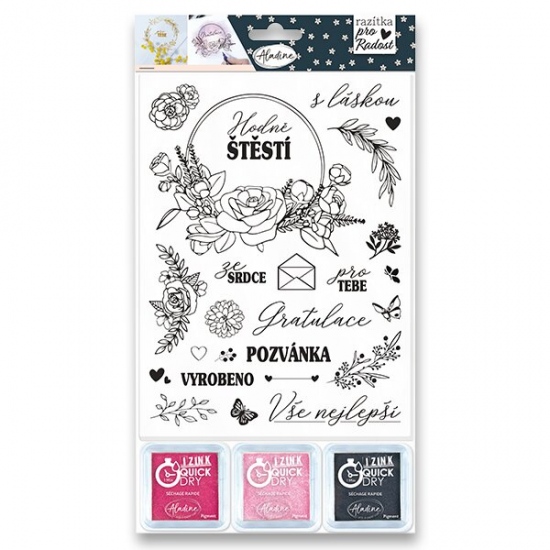 Levně Razítka Aladine Stamp With Love Květinová razítka, 25 ks