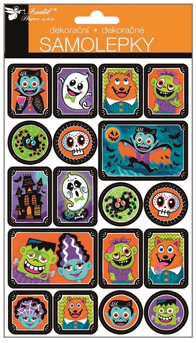 Samolepky 3D 25x14 cm, Halloween