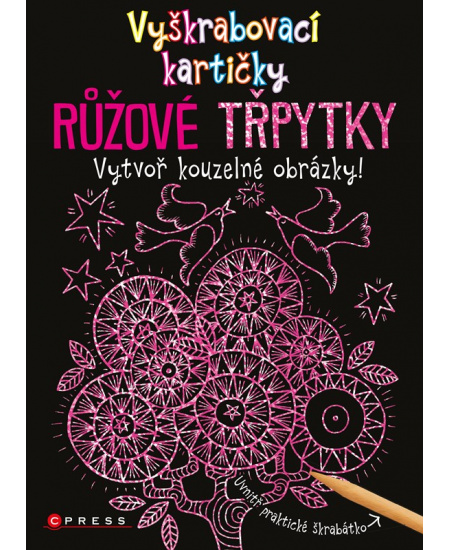 Vyškrabovací kartičky RŮŽOVÉ TŘPYTKY