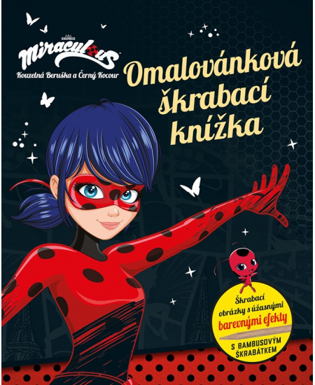 Kouzelná Beruška a Černý Kocour - Omalovánková škrabací knížka