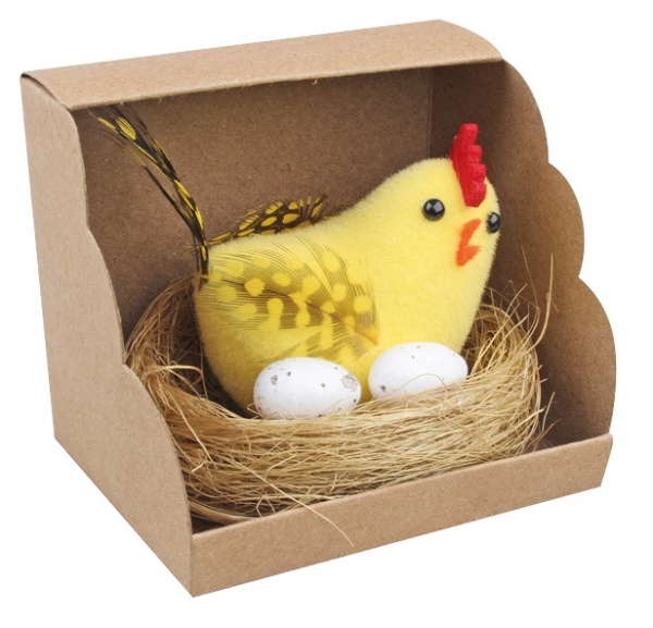 Slepička žlutá v hnízdě 7 cm